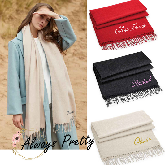 Personalised Scarf (Available With Name Or Initials)