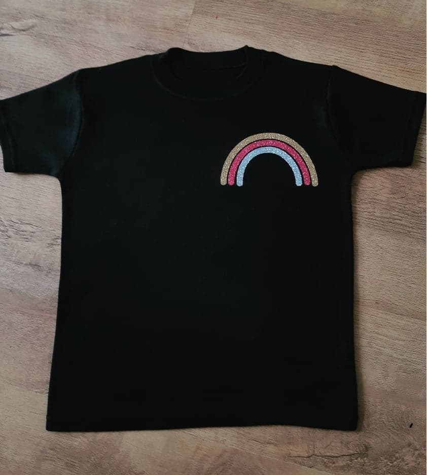 Sparkly Rainbow Childs T shirt