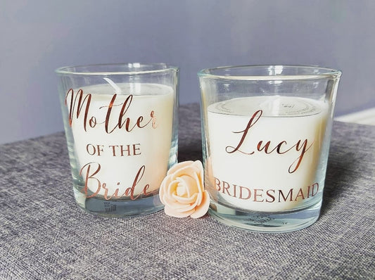 Personalised Bridal Party Candle