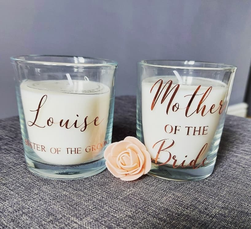 Personalised Bridal Party Candle