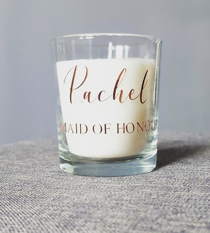 Personalised Bridal Party Candle