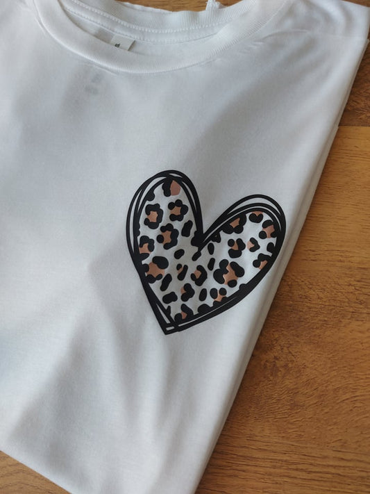 Heart Flowy Rolled Cuff T-Shirt