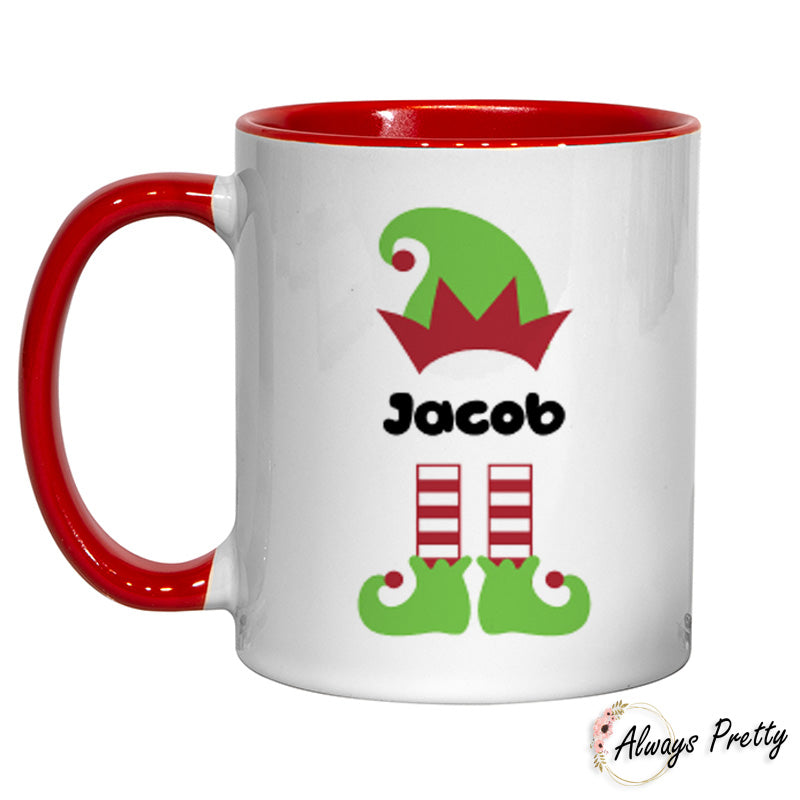 Personalised Elf Christmas Mug