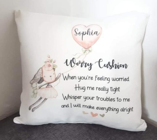 Personalised Girls Worry Cushion