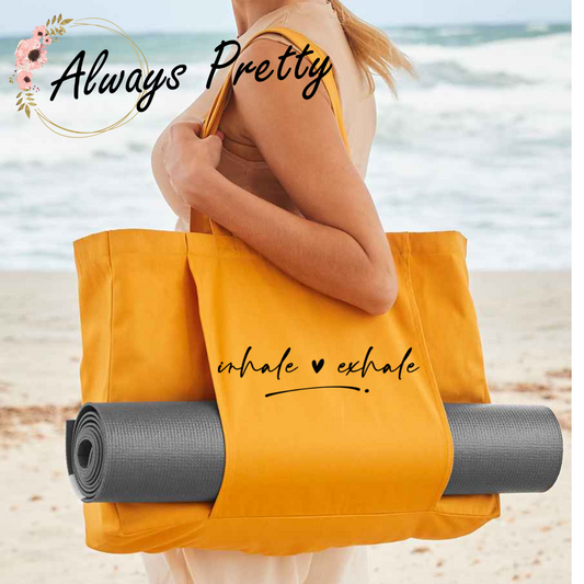 Inhale & Exhale Organic Yoga Tote Bag